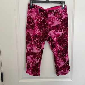 Hot Pink Yoga Capri Workout Leggings